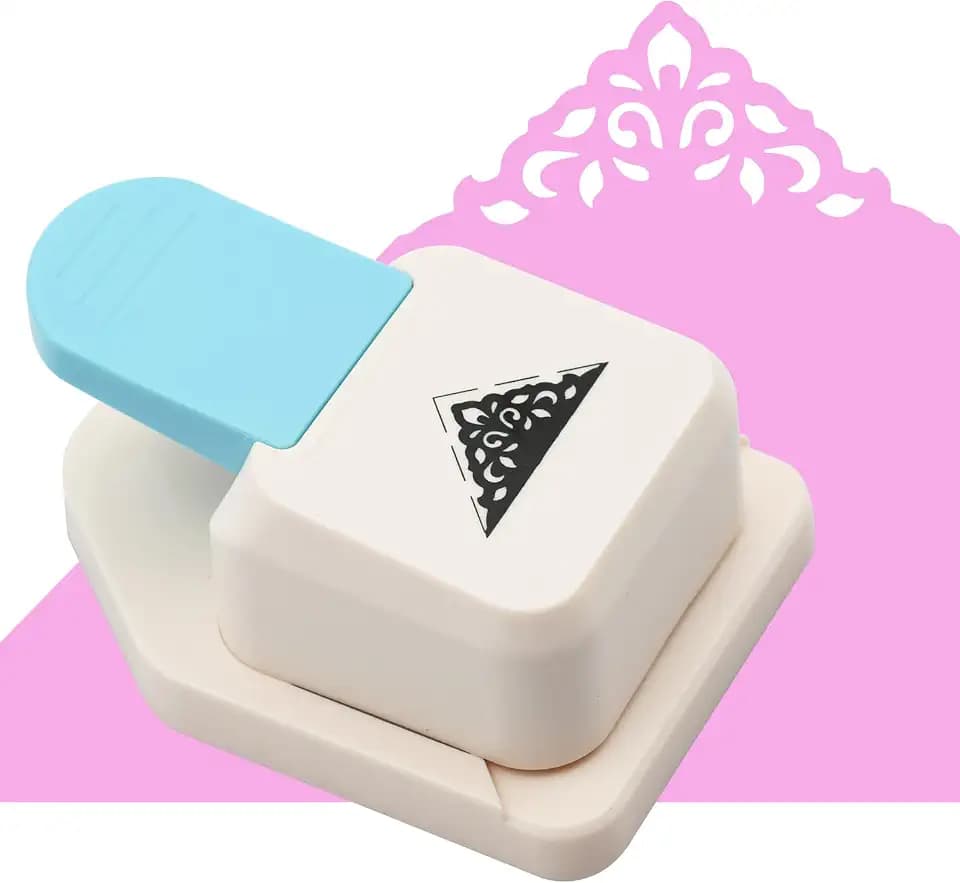 Paper Corner Punch Triangle Shape Flower Pattern, Large Craft Corner Punch Paper Cutter Portable Corner Hole Punch for Srapbooking, DIY Crafts, DIY Crafts, Card Making