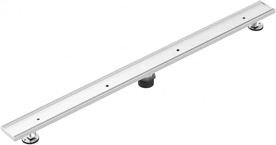Tile Insert Linear Shower Drain 304 Stainless Steel, Removable Cover Rectangular Floor Drain with Hair Strainer & Adjustable Feet - for Bathroom/Kitchen, CUPC Certified (48 Inch)