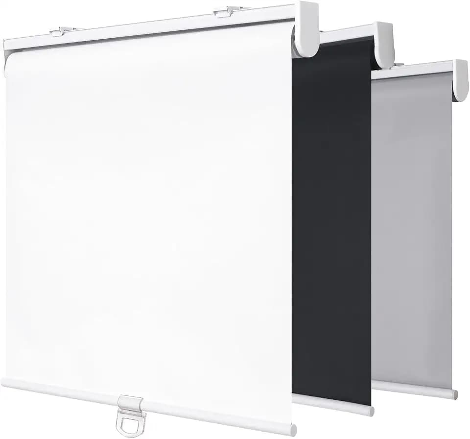 SHADEMOON Blackout Cordless Roller Shades for Window,31" W x 72" H,White