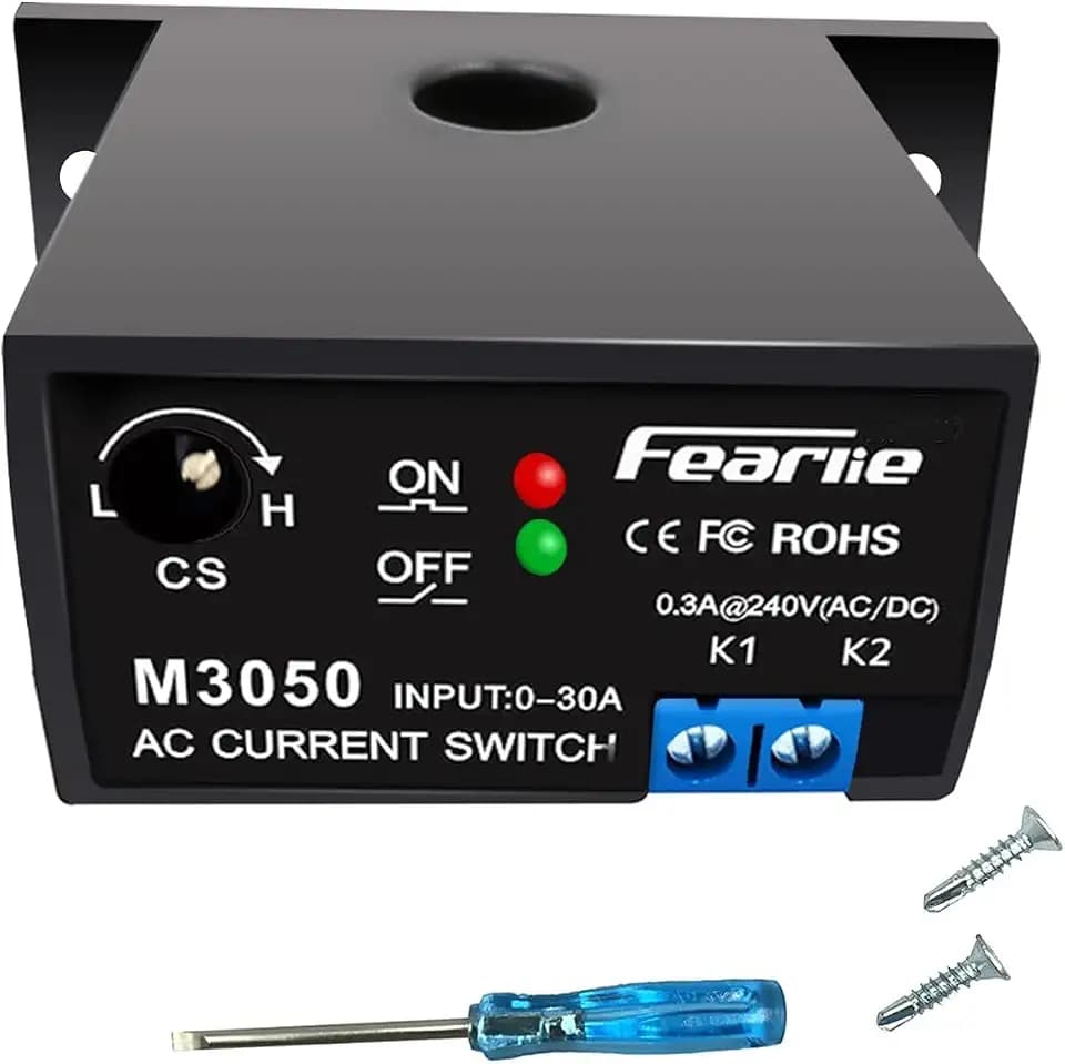Current Sensing Relay AC Current Sensing Switch 0-30A Normally Open Current Sensor Monitoring Relay (M3050)