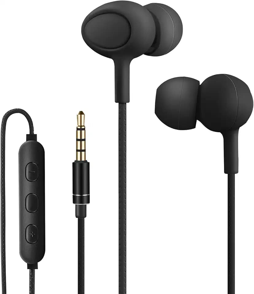 Schlaf-Kopfhörer, Bequeme kabelgebundene Ohrhörer für kleine Gehörgänge, Seitenschläfer, geräuschisolierend, In-Ear-Kopfhörer mit Mikrofon zum Schlafen, Schnarchen, Flugreisen, Entspannung,