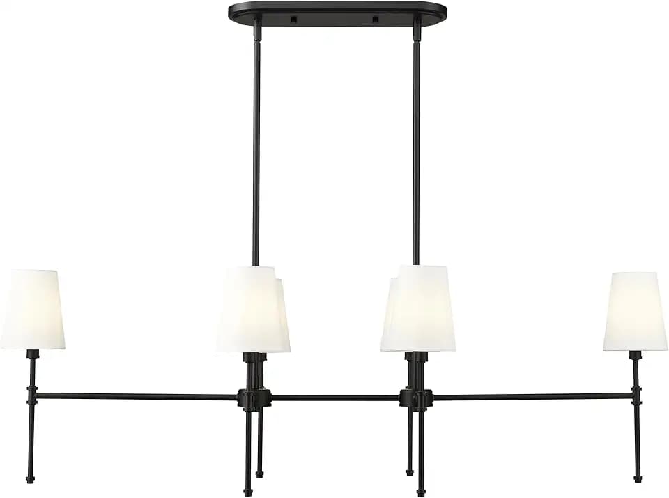 ML Lighting 16506-MB Adorra 48" Wide 6-Light Chandelier - Matte Black