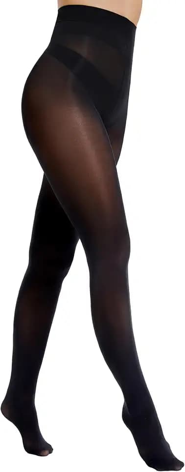 HOTBOSS Unbelievable Durability Tights, 40D Rip Resistant Sheer-to-Waist Pantyhose, Semi Sheer Strong Tights for Women