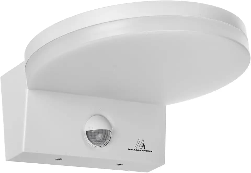 Maclean MCE344 LED Wandleuchte mit PIR Bewegungssensor und Dämmerungssensor, 15W 1560lm Wandlampe IP65 Wasserdicht Außenlampe 4000K Neutralweiß, für Außen- und Innenbereich (Weiß)