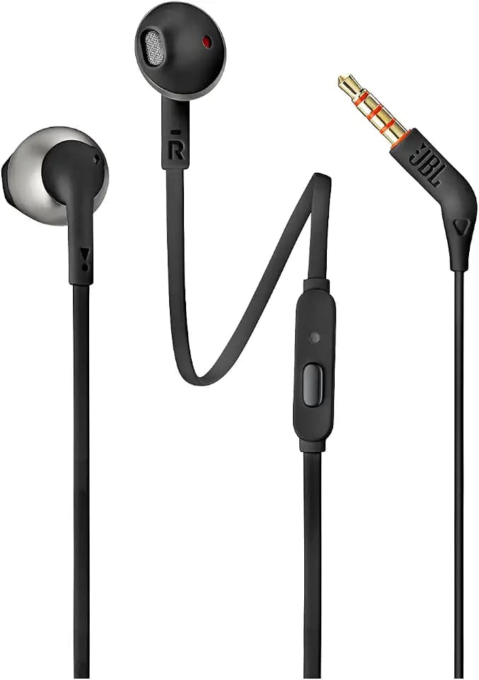 JBL Tune 205 Kopfhörer mit Kabel und Mikrofon, Schwarz