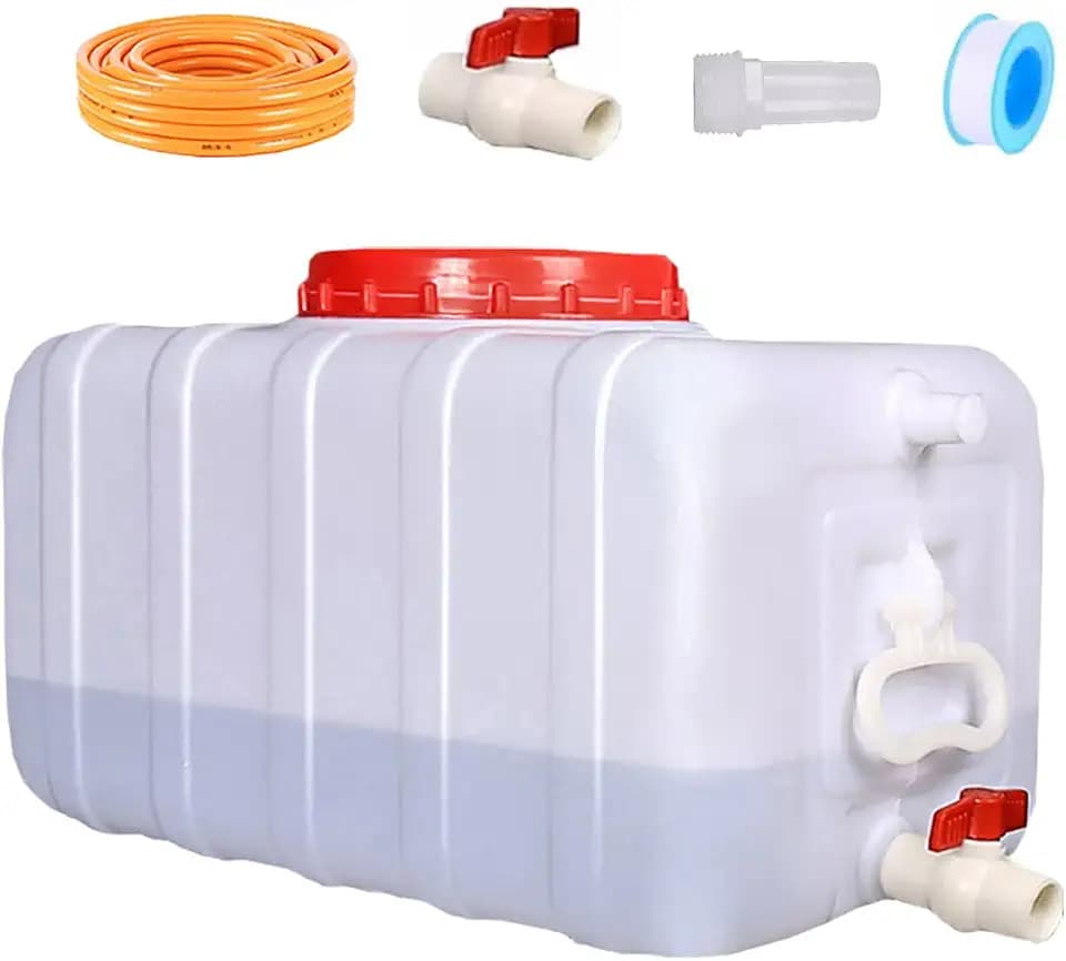Portable Water Tank Water Storage Tank for Camping with Spigot Hose Plastic Water Container Water Storage Container for Emergency Water Storage Hiking Outdoor(Size:29gallon / 110L)