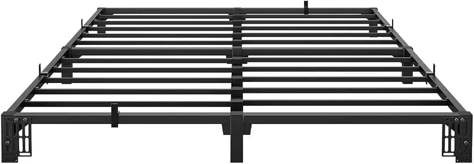 Metal Bed Frame Queen Size 6 inch Low Profile Platform Bed Frame, Steel Construction with Slat Support, Bedroom Bed Base for Home Use