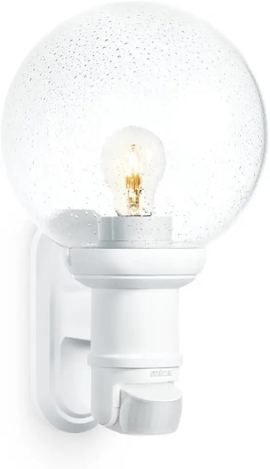 Steinel Außenleuchte L 560 S weiß, max. 60 W, E 27 , 140° Bewegungsmelder, 12 m Reichweite, klassisches Design