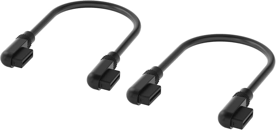 Corsair iCUE LINK Kabel - 2x 135mm Slim 90° - Schwarz
