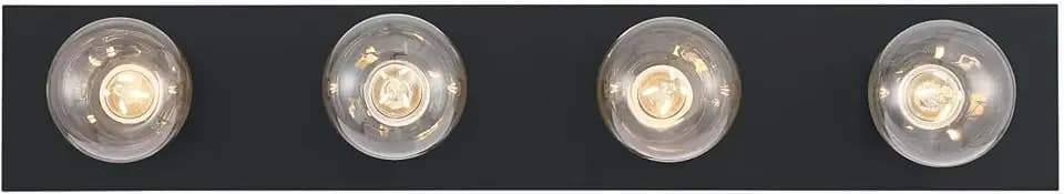 Westinghouse 6117600 Traditional Four-Light Indoor Vanity Light Fixture, Matte Black