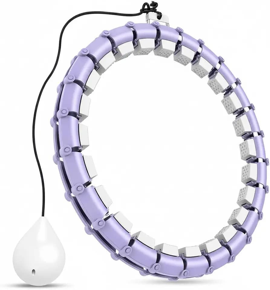 Weighted Fitness Hoop for Adults, Plus Size Adjustable Waist Ring, 47 Inch