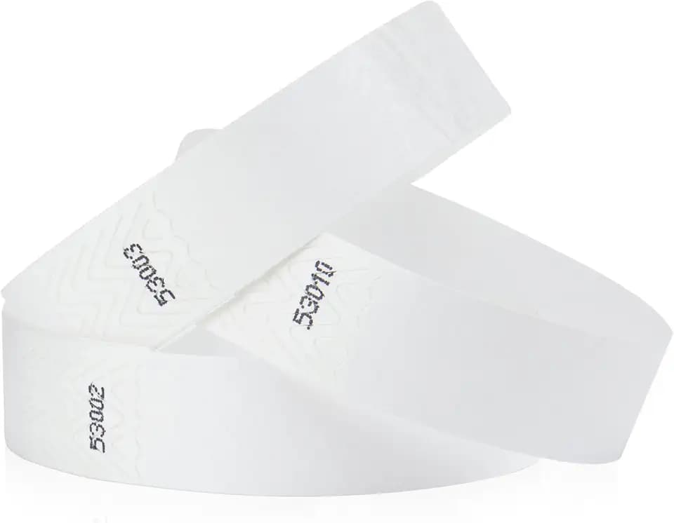 500 WristCo White Tyvek Wristbands for Events - Tamper-Proof Design