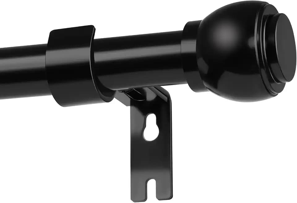 Curtain Rods for Windows 66" to 120",Matte Black