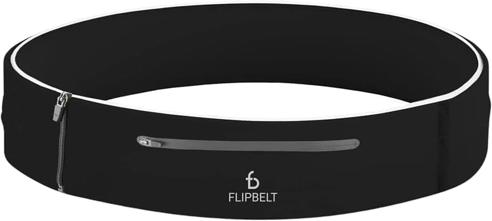FlipBelt Zipper Running Belt, Waist Pack for Fitness and Running, US Company