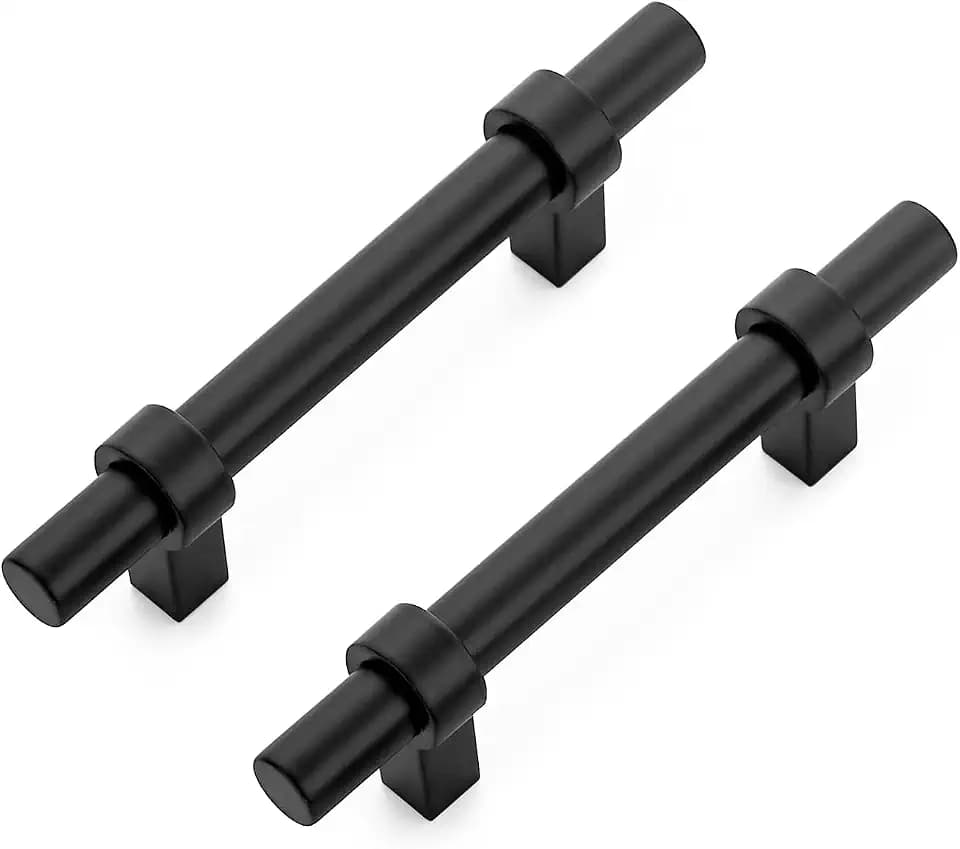 Ravinte Matte Black Cabinet Pulls, T-Bar Handles, 3 Inch, 30 Pack