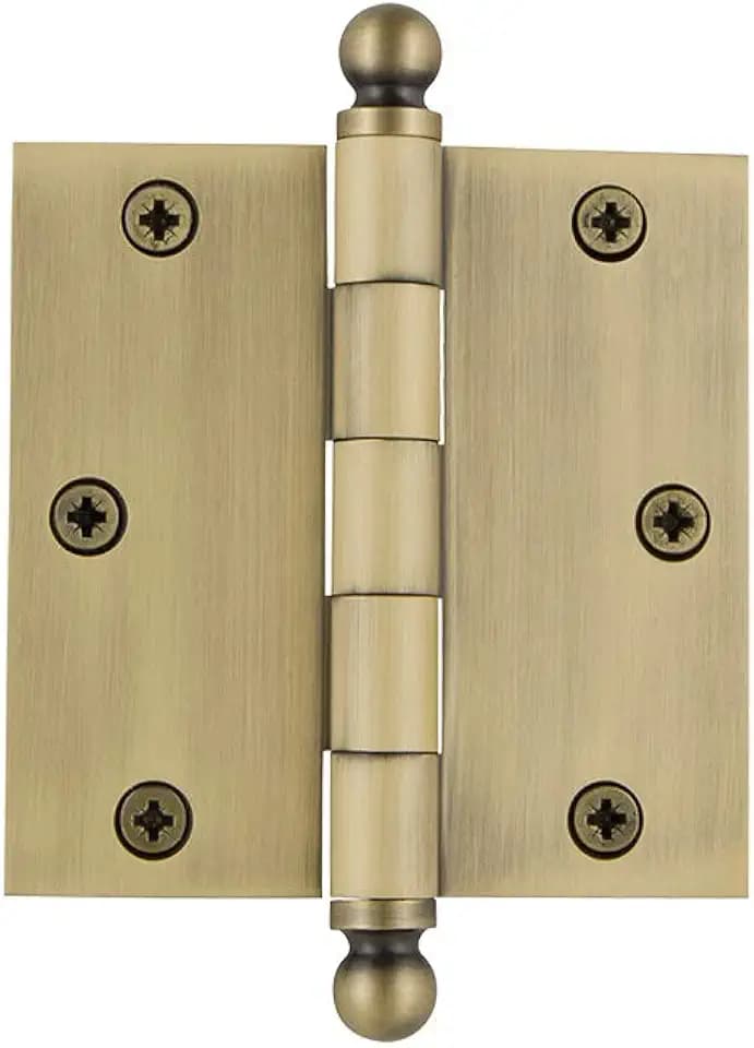 Nostalgic Warehouse Ball-Tip Residential Door Hinge with Square Corners