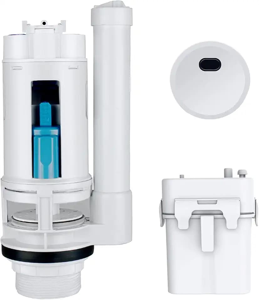 KERDE 2-Inch Automatic Toilet Flusher - Dual Flush Valve with Button, Repair Kit for 2-Piece Toilet (2F-19CM)
