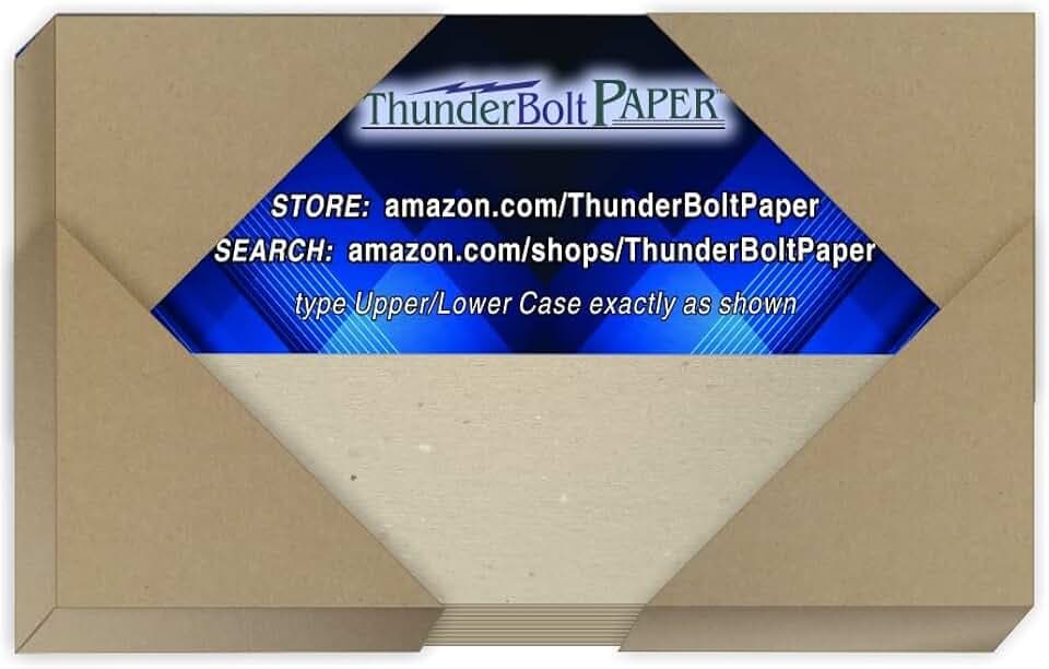 50 Sheets Chipboard 46pt (Point) 3 X 5 Inches Medium Weight Photo|Card Size .046 Caliper Thick Cardboard Craft|Packing Brown Kraft Paper Board