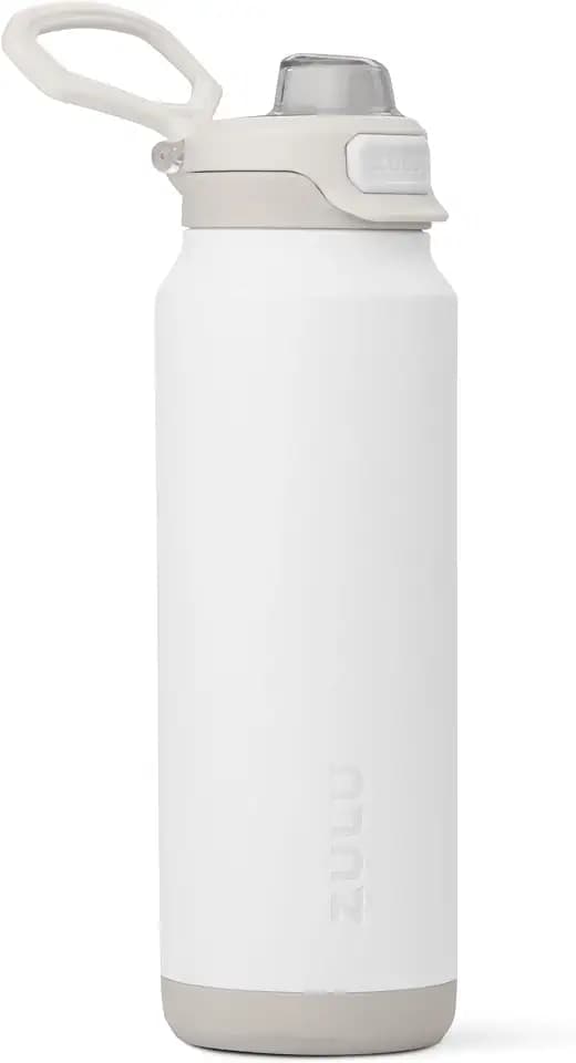 ZULU Powerfill Pro 32oz Stainless Steel Sip or Chug Water Bottle, White