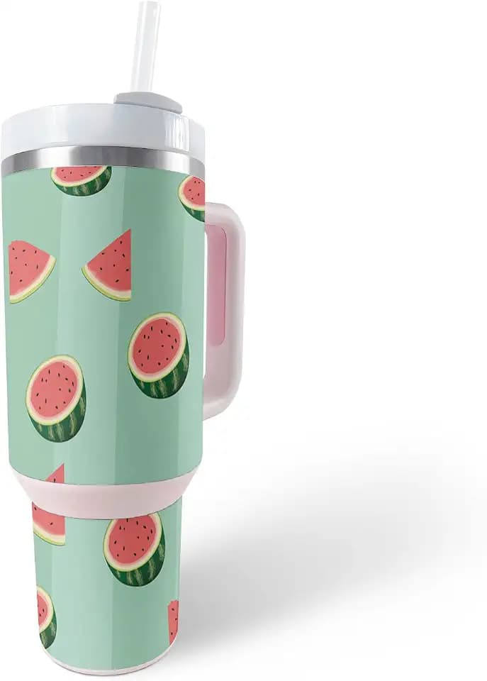MightySkins Skin Compatible With Stanley The Quencher H2.0 FlowState 30 Oz Tumbler - Watermelon Patch | Protective, Durable, and Unique Vinyl Decal wrap cover | Easy To Apply, Remove, and Change Style