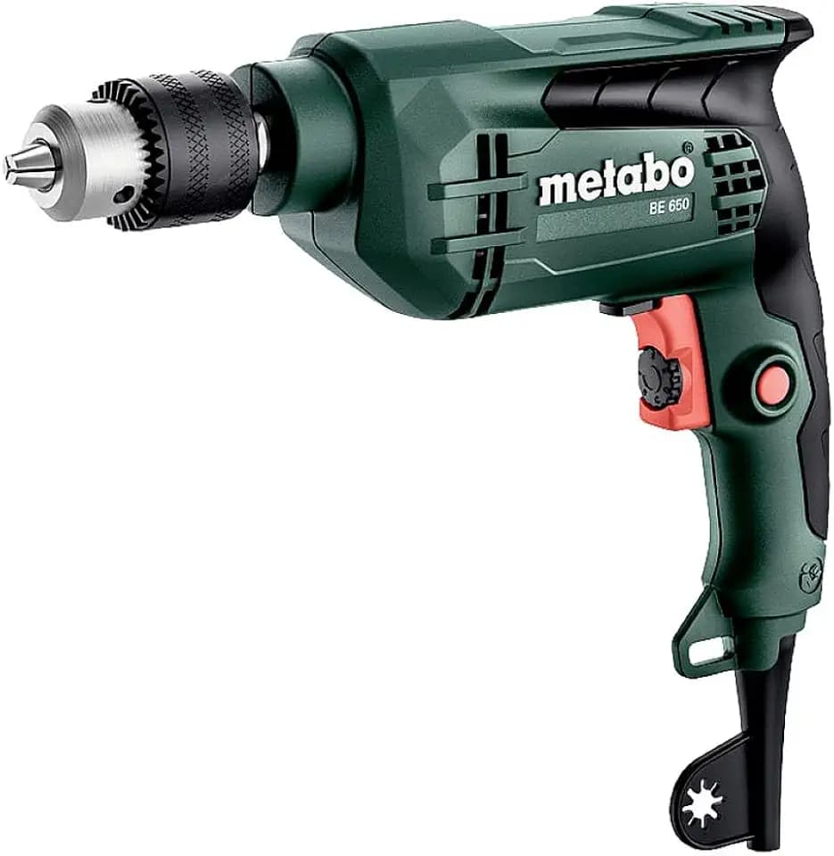 metabo BE 650 Bohrmaschine, 650 W Elektrobohrer mit Zahnkranzbohrfutter
