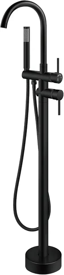 Aolemi Freestanding Bathtub Faucet Tub Filler Stand Alone Matte Black
