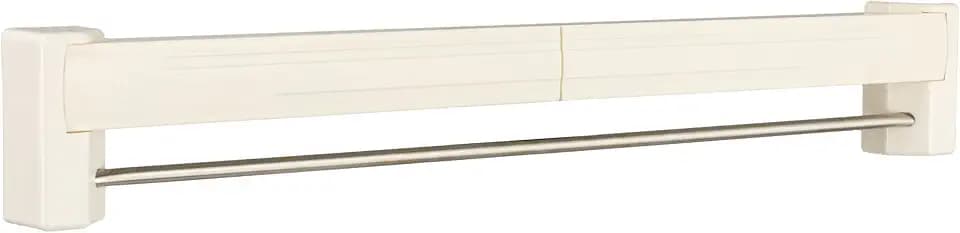 Household Essentials Metal and Plastic Wall Mount Telescoping Drying Rack, Compact Laundry Rack