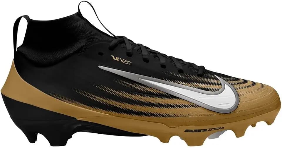 Nike Vapor Pro 1 Football Cleats (HM8850-104, White/Midnight Navy/Metallic Silver/Black)