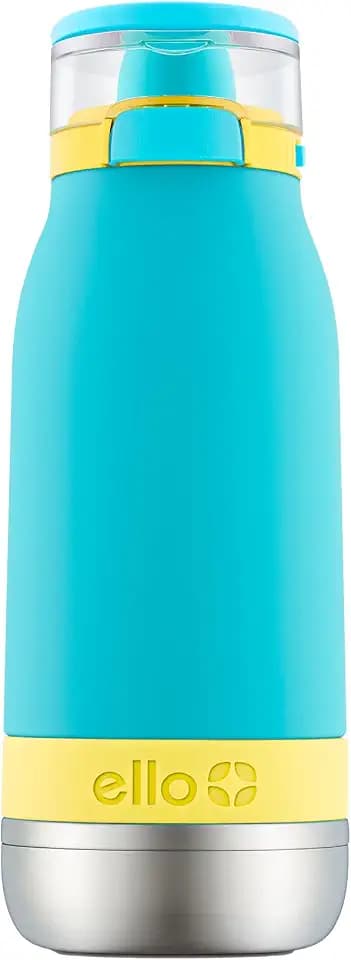 Ello Emma 14oz Insulated Stainless Kids Water Bottle with Straw, Sky