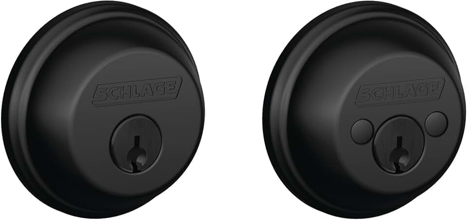 SCHLAGE B62N622 Deadbolt, Keyed 2 Sides, Matte Black