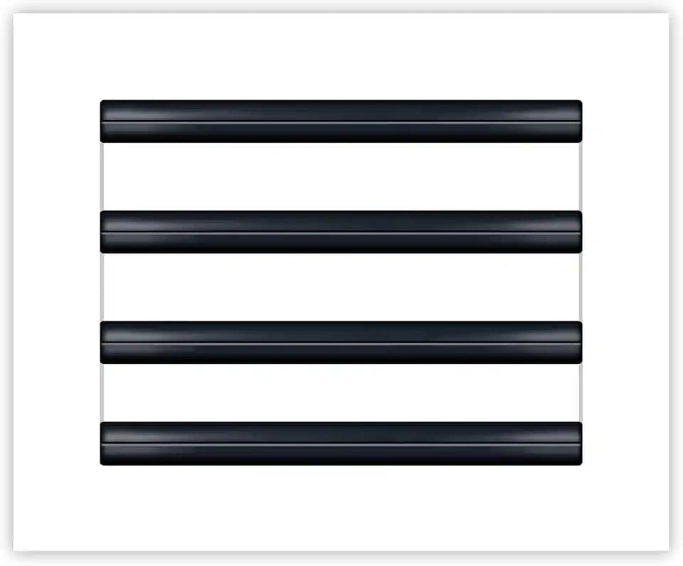 BUILDMART - 10x8 White Modern AC Vent Cover - Decorative Air Vent - Standard Linear Slot Diffuser - Register Grille for Ceiling, Walls & Floors - Texas Buildmart