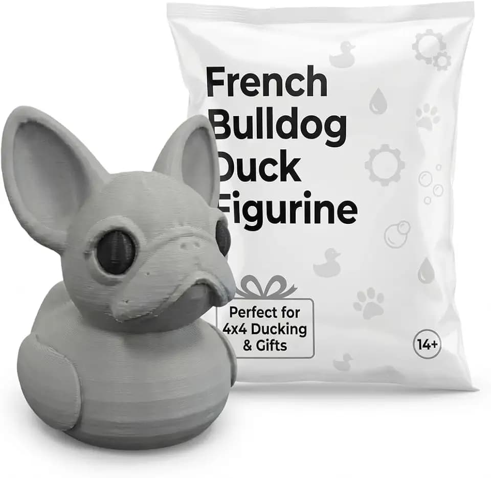French Bulldog Collectible Figurine - Striking Gray Desk Accent for Home Decor or Unique Gift Display - 3D Printed in Canada