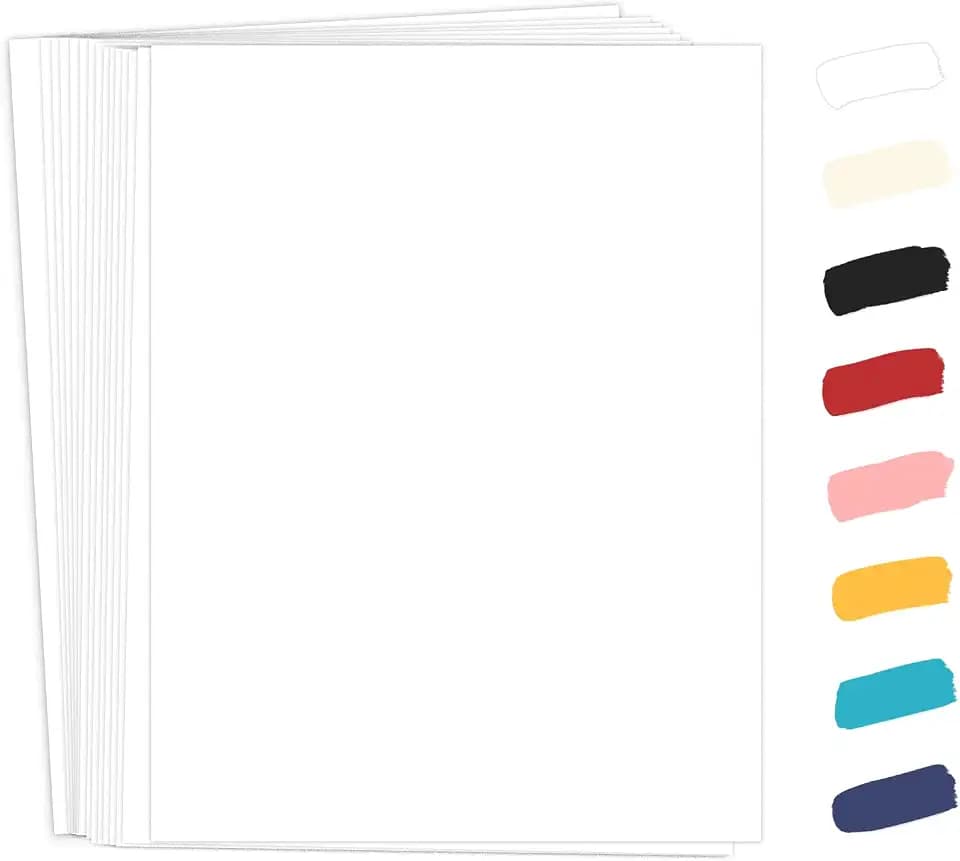 50 Pack White Cardstock 8.5 x 11, Goefun White Paper 65lb
