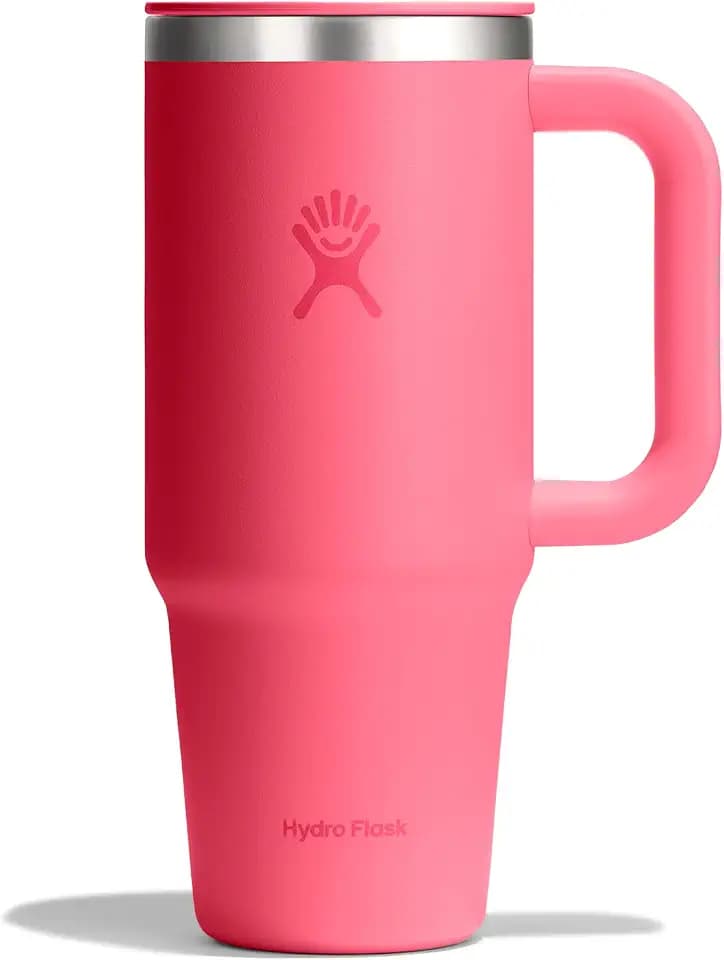 Hydro Flask Coffee Travel Tumbler Mug – Insulated Stainless Steel, Leak Resistant Hot & Iced Coffee Cup 24 Oz Popstar Pink