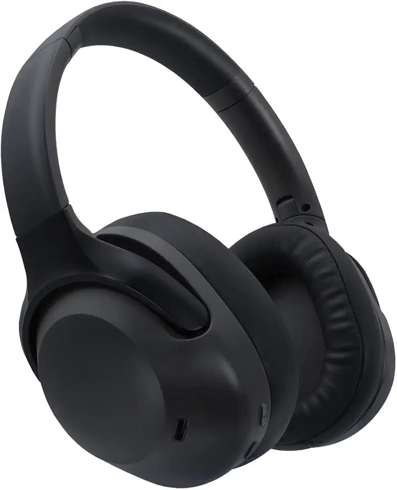 mooov 618323 ANC Bluetooth-Kopfhörer kabellos mit aktiver Geräuschreduzierung – integriertes Mikrofon für Anrufe – wiederaufladbar mit 30 Stunden Akkulaufzeit – Raum-Audioeffekt und Einstellungen am
