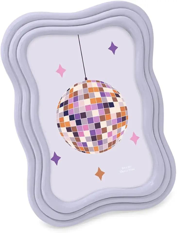 Isaac Jacobs 4x6 Light Lavender Curved Deco Frame for Tabletop and Wall