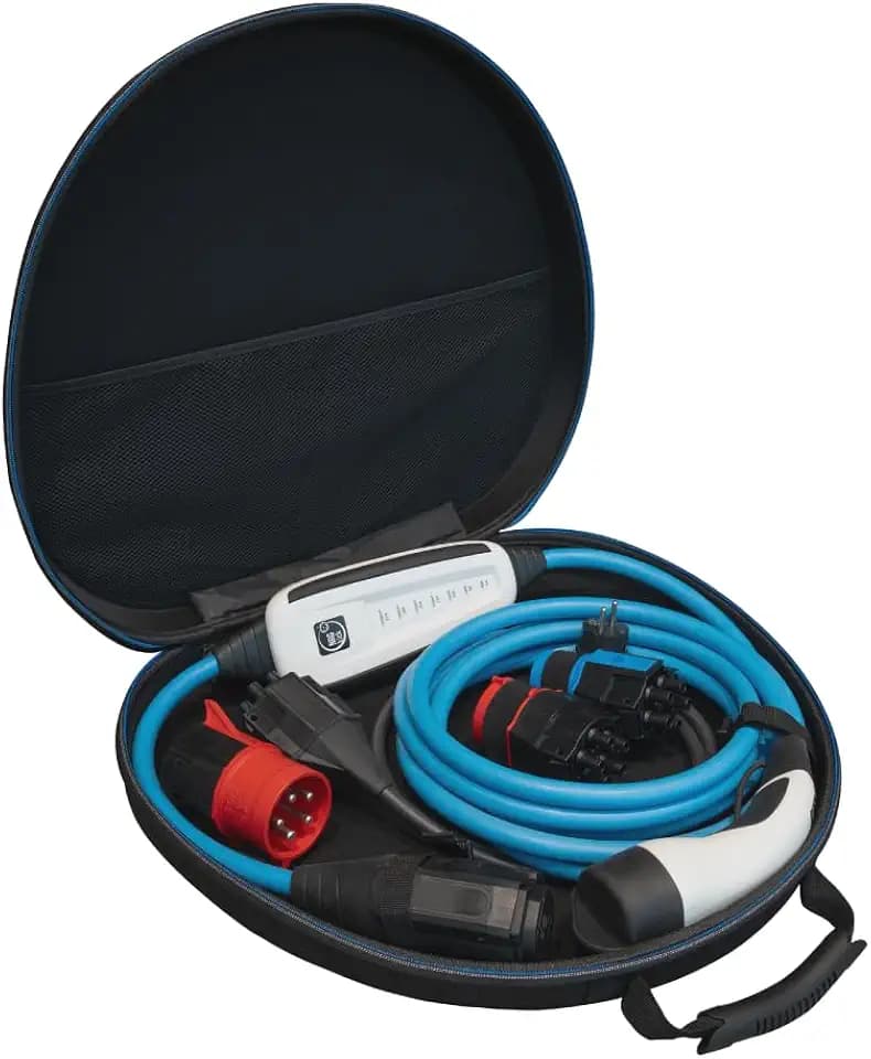 NRGkick 32A 7.5m Set Optimal / mobile Wallbox ohne Installation / Ladegerät für Elektrofahrzeuge / inkl. 32A 5Pol, 16A 5Pol, 16A 3Pol, Typ E+F “Schuko” 13A (EU) und Transporttasche