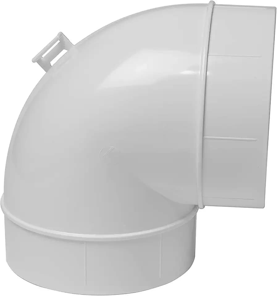 Vent Systems 90 Degree 4" Inch Elbow - Plastic Ducting Connector - Duct Fitting for Round Rigid or Flexible Hose PVC Pipe, Tube Ventilation System Adapter - Dryer Duct, HVAC Duct Fittings