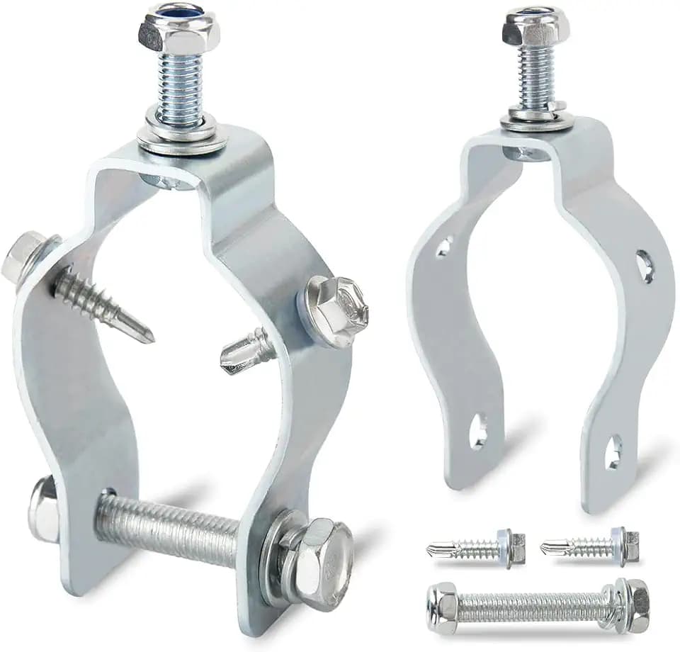 Universal Tube Gate Bracket Kit for Automatic Swing Gate Opener System, for 1.6-2" Diameter Tubes, Mounting Accessories, Easy Installation, Compatible with Ghost Controls, Mighty Mule, Topens, JUJIANG