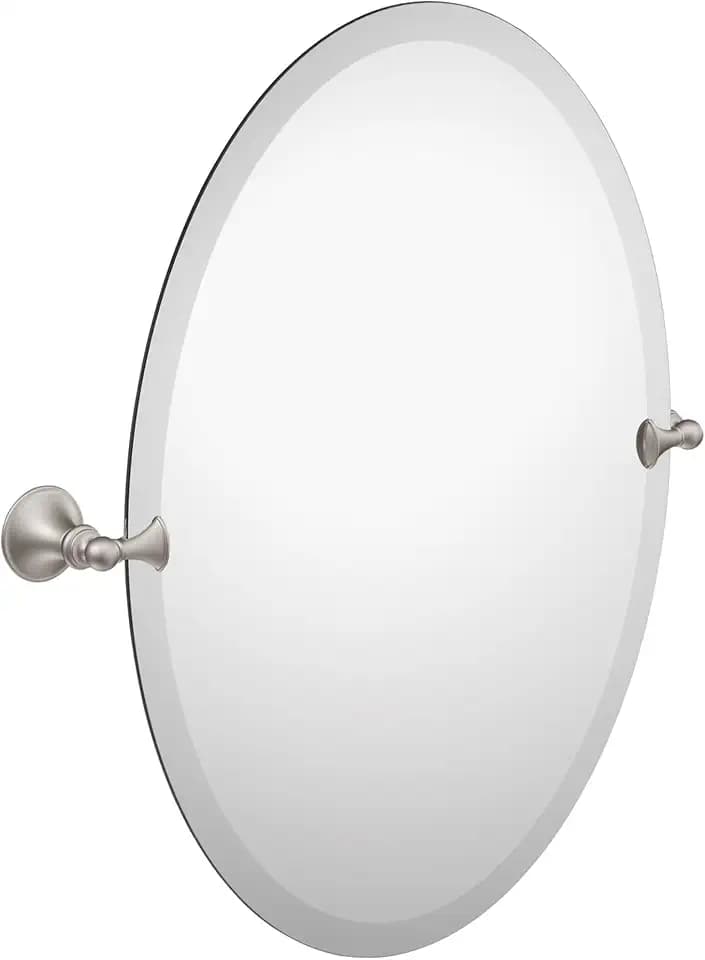 Moen DN2692BN Glenshire Pivoting Oval Mirror, Brushed Nickel