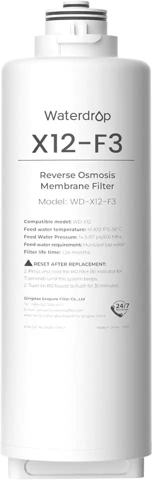 Waterdrop X12-F3 Filter, Replacement for All X12 1200 GPD Series RO System
