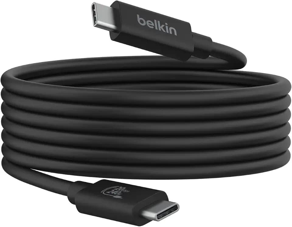 Belkin Connect USB4-Kabel, 2m, USB-C auf USB-C, 240W Power Delivery, 20 Gbit/s, für MacBook, Windows, Chromebook