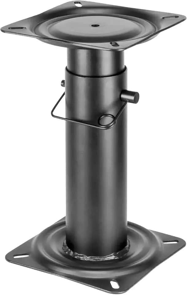 Boat Seat Pedestal Height Adjustable 11-18 inches Black Powder Coated Base for Yacht Boat Seat Mount,Ideal for Boating and Fishing Enthusiasts,Reinforced Welded Joints