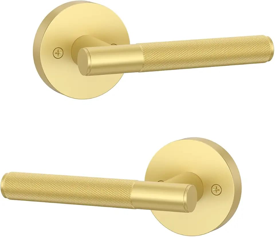 Asidrama 2 Pack Brushed Gold Dummy Interior Door Handles