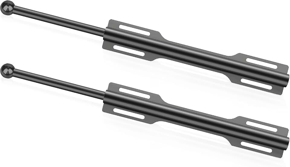 12" Valet Rod for Closet Pull Out (2 Pack, Black)