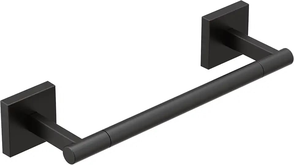 Moen BP1886BL Triva 9" Bathroom Hand -Towel Bar, Matte Black