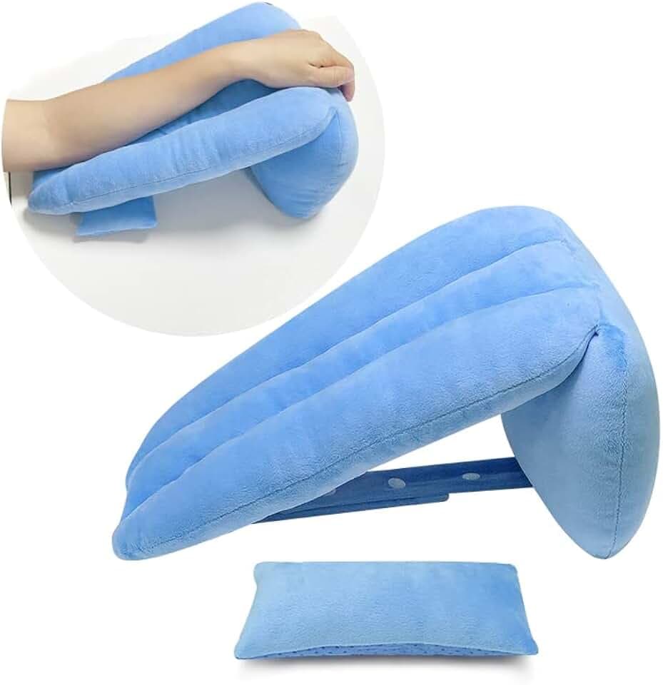 Zelen Arm Elevation Pillow Support Wedge with Mouse Wrist Pad Elevating Arm Medical Pillow Post Surgery Elevated Surgical Wedge Arm Pillows for Sleeping Wedge Foam Support Hand Elevator Arm