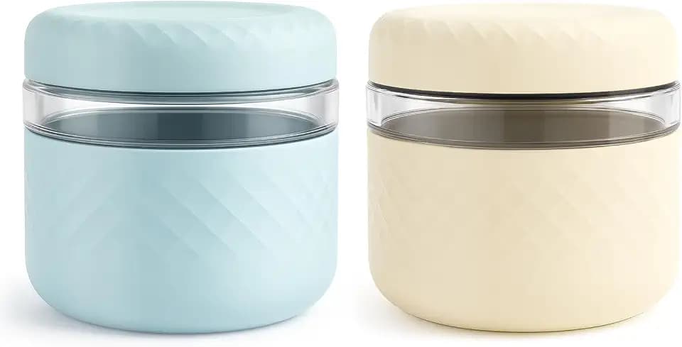 24 oz/3 Cup Glass Lunch Bowl Containers with Lids, 2 Pack, BPA-Free