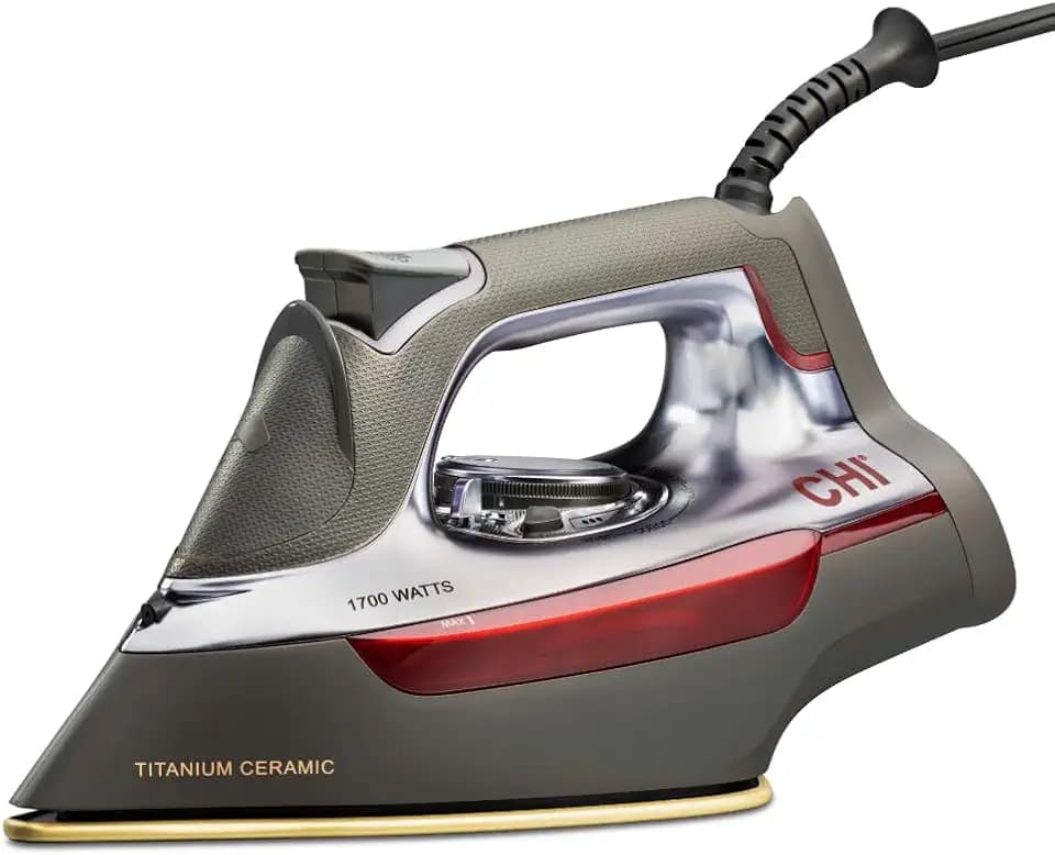 CHI Steam Iron for Clothes with Vertical Steam Burst, 1700 Watts