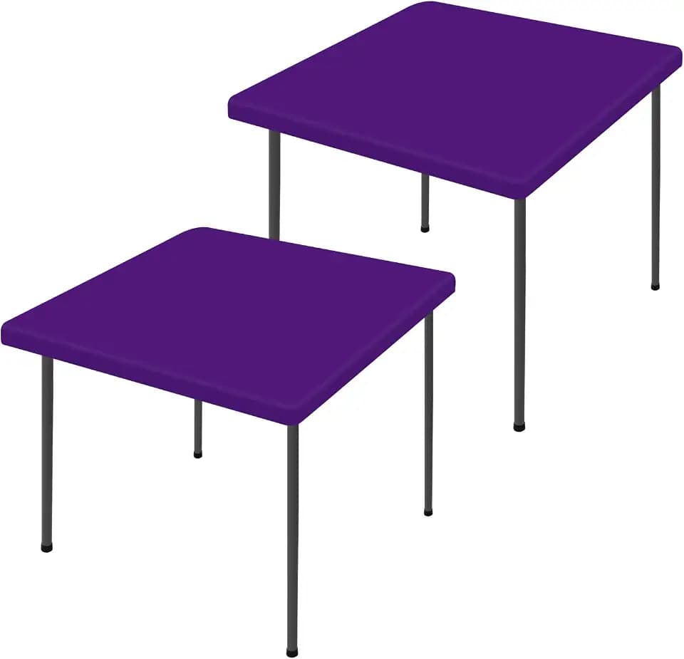 Moosfor 2 Pack Square Spandex Fitted Table Cloth, Elastic Tablecloth